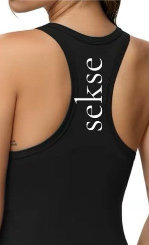Sekse (Sexy) Crew Neck Racerback Tank Top
