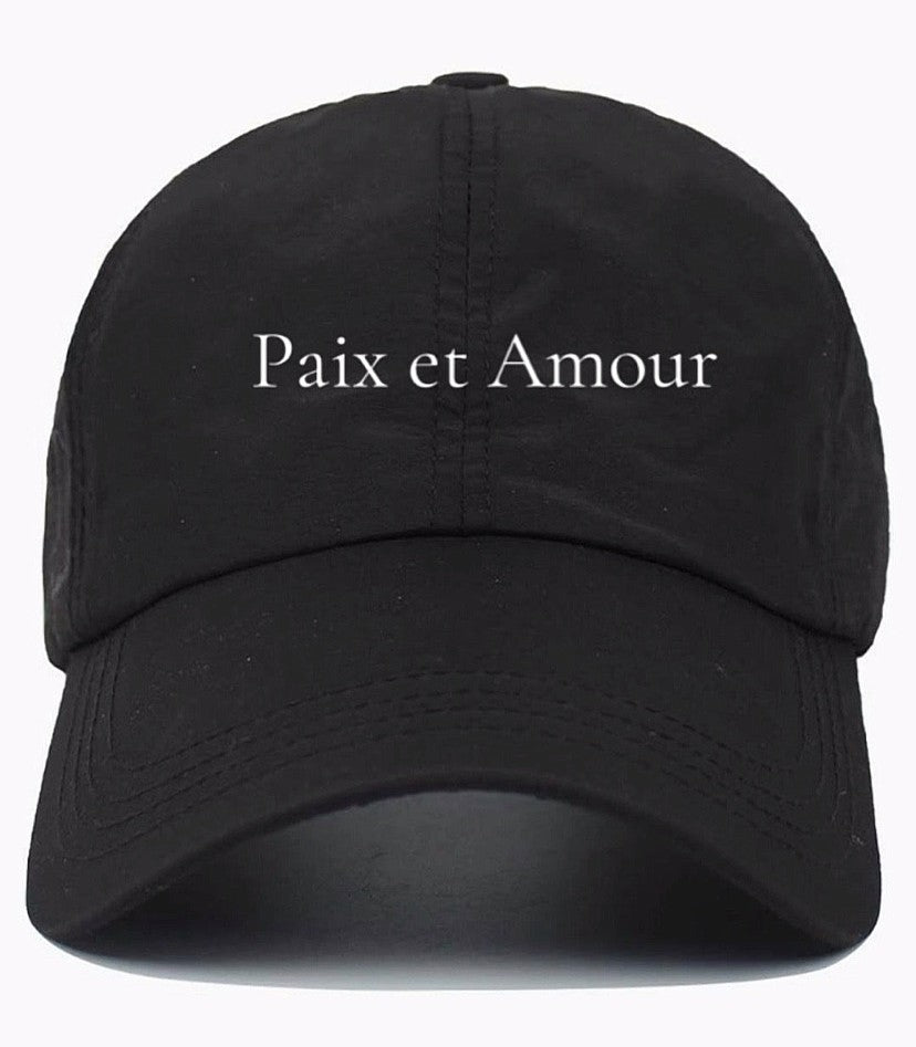 Paix et Amour         (Peace and Love)                                       Cotton Baseball Cap