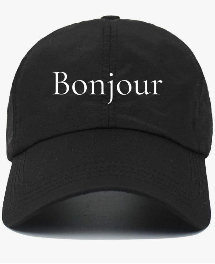 Bonjour (Good Morning) Cotton Baseball Cap