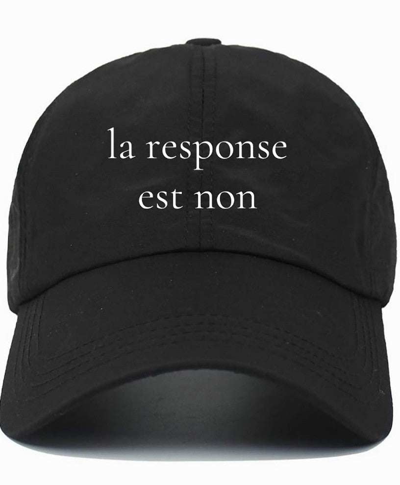 la reponse est non (Answer Is No) Cotton Baseball Cap