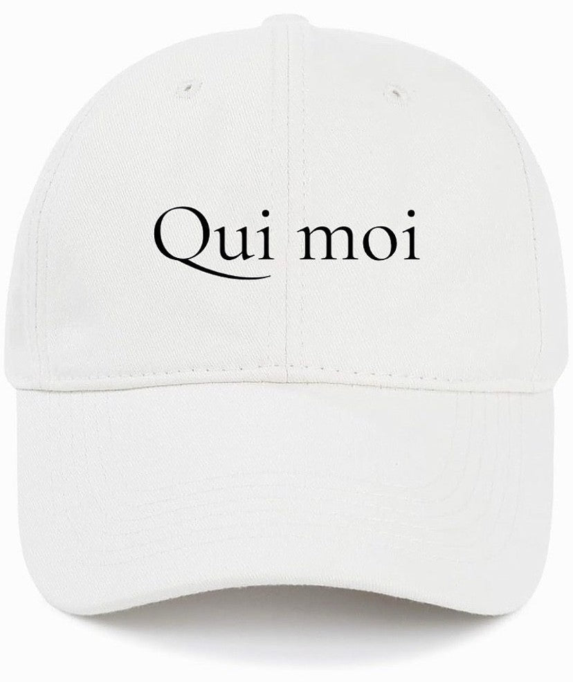 Qui moi                              (Who Me)                                               Cotton Baseball Cap