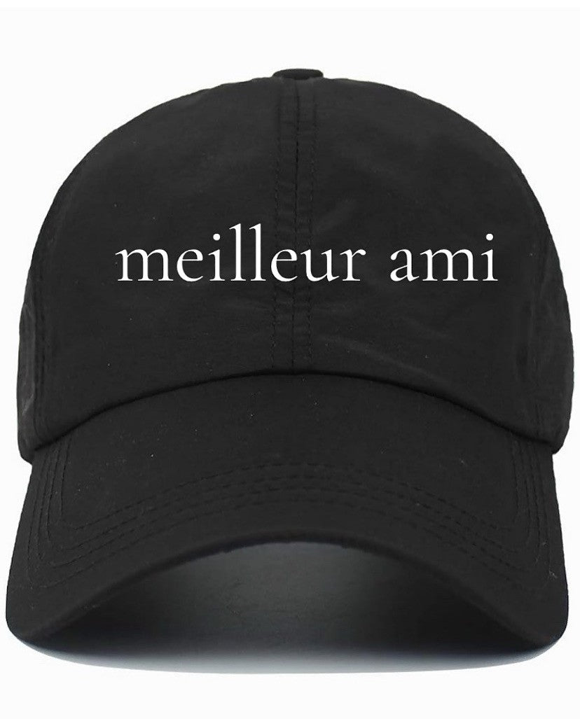 meilleur ami                       (Best Friend)                                       Cotton Baseball Cap
