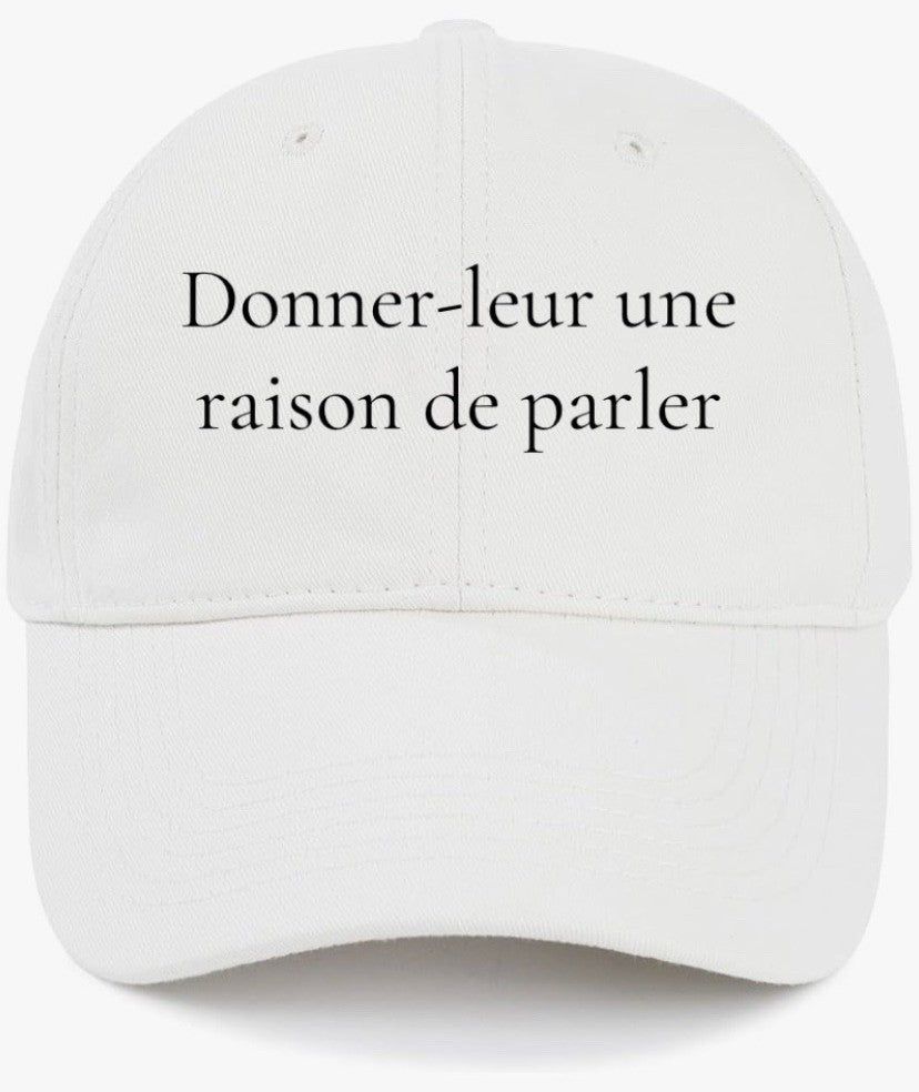 Donner-leur une raison de parler Cotton Baseball Cap