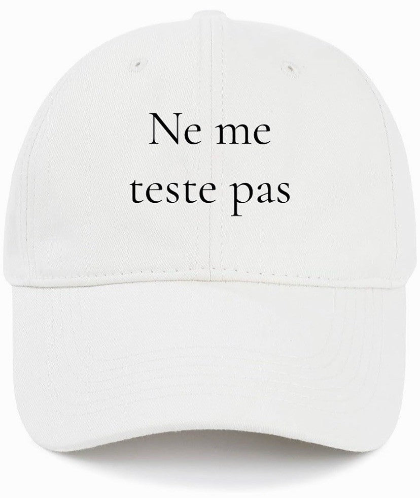 Ne me teste pas (Do Not Test Me) Cotton Baseball Cap