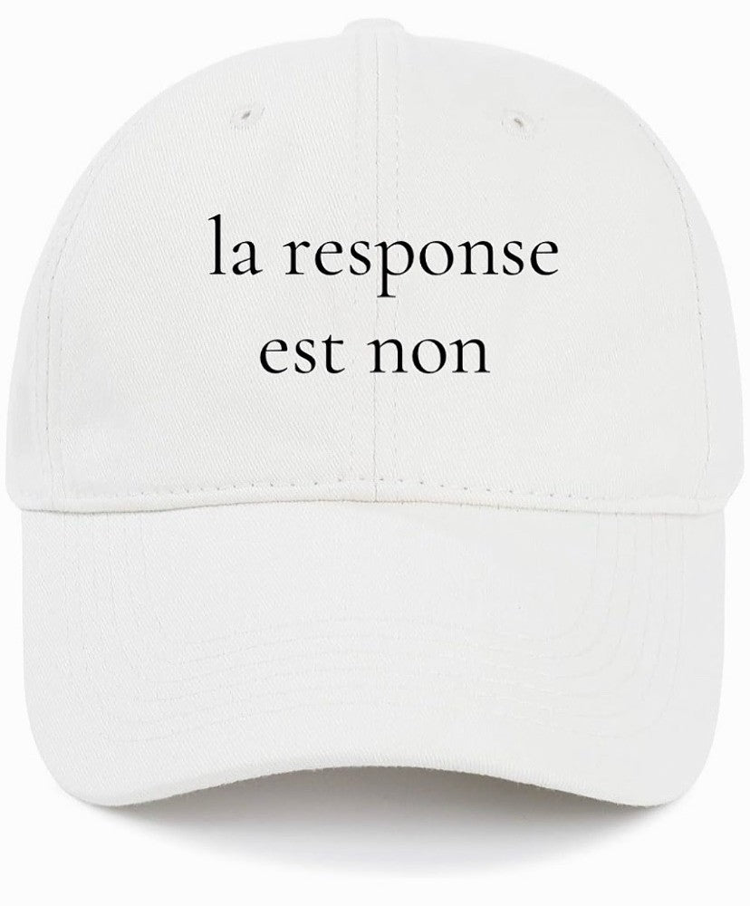 la reponse est non (Answer Is No) Cotton Baseball Cap