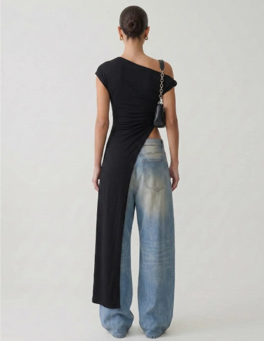 1969 One Shoulder Asymmetrical Top
