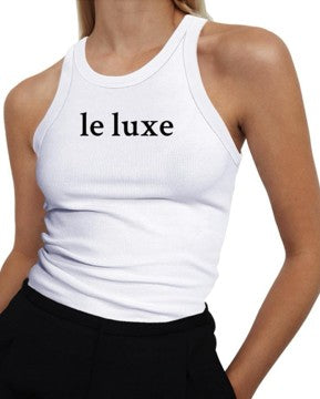 le luxe                              (Luxury)                                                                    Crew Neck Tank Top