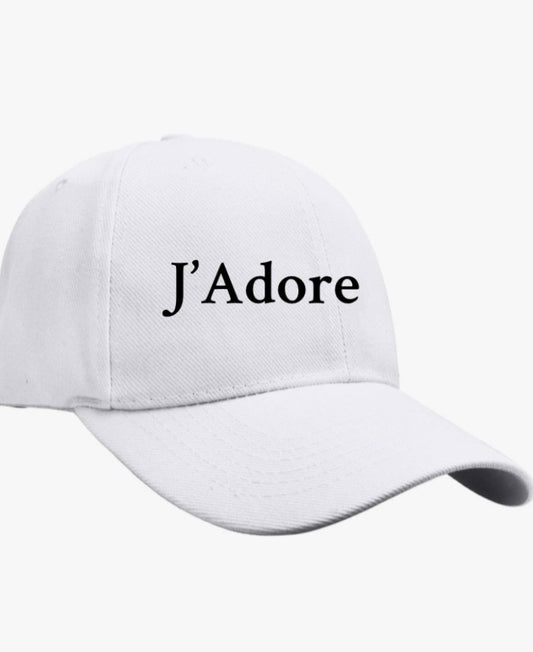 J'Adore (I Love) Cotton Baseball Cap