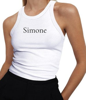 Simone         (Joy Is Our Timeless Escape)    Crew Neck Tank Top