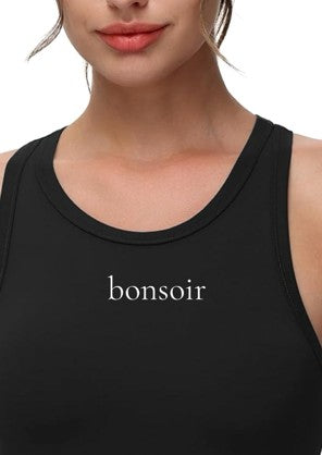 Bonsoir                                                  (Good Evening)                                Crew Neck Tank Top