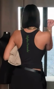 Alpha Female                               (Dominate) Racerback Tank Top and Crew Neck Tank Top