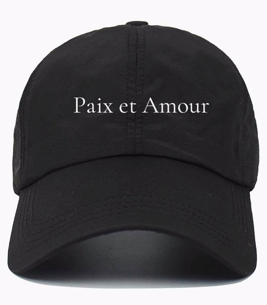 Paix et Amour         (Peace and Love)                                       Cotton Baseball Cap