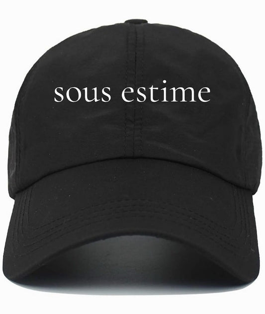 sous estime                         (Underestimate)                                  Cotton Baseball Cap