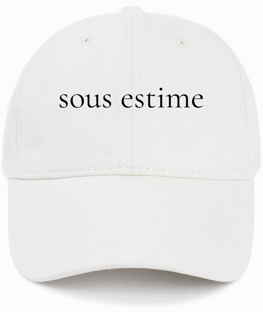 sous estime                             (Underestimate)                               Cotton Baseball Cap