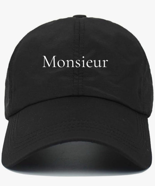 Monsieur                                           (Sir)                                                       Cotton Baseball Cap