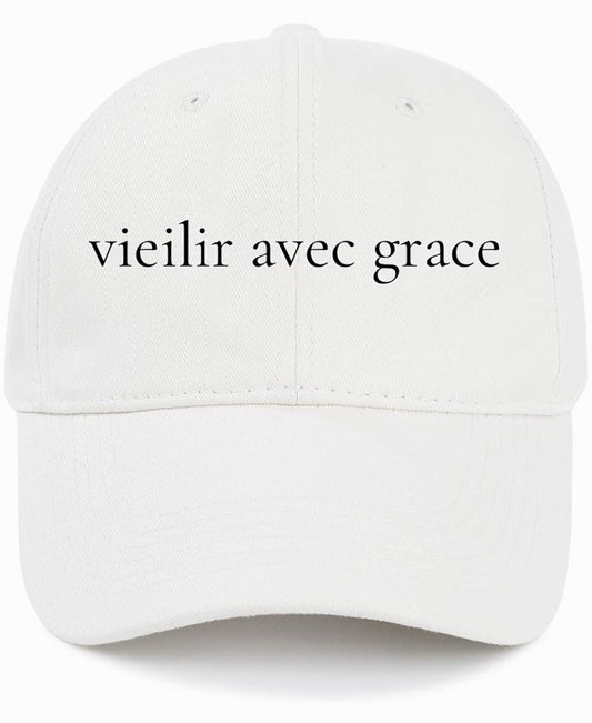 vieilir avec grace                   (Age Gracefully)                                                 Cotton Baseball Cap