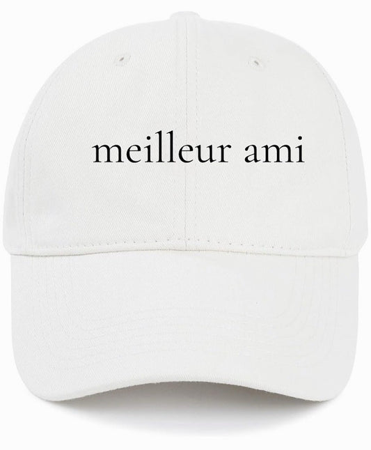 meilleur ami                       (Best Friend)                                                         Cotton Baseball Cap