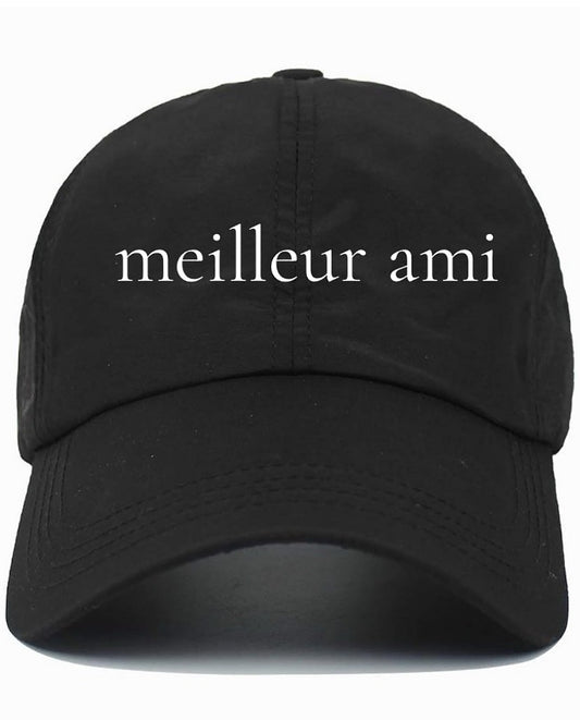 meilleur ami                       (Best Friend)                                       Cotton Baseball Cap