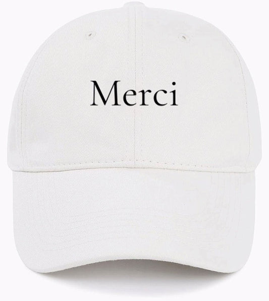 Merci                           (Thank You)                                                    Cotton Baseball Cap