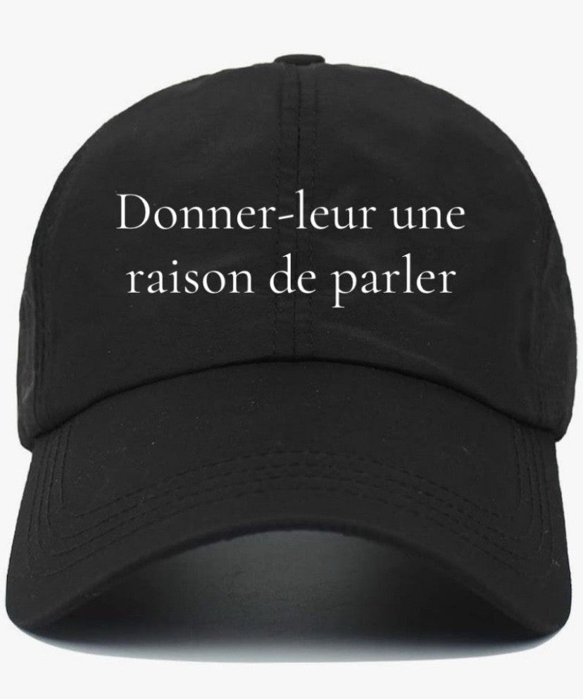 Donner-leur une raison de parler                                                                      Cotton Baseball Cap