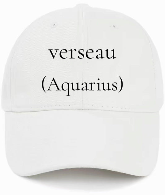Verseau                                       (Aquarius)                                                     Cotton Baseball Cap